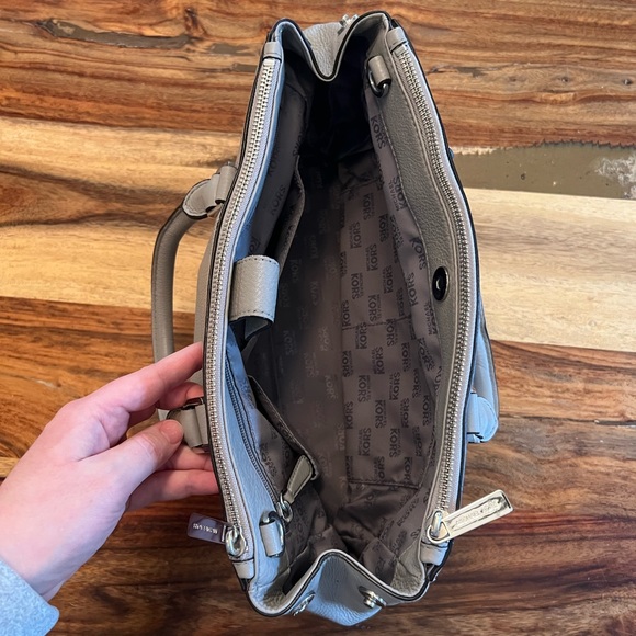 Michael Kors Grey handbag. 12 inches wide by 9 inches tall. - Picture 7 of 7